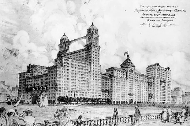 View northeast from the Platt Street Bridge, circa 1925