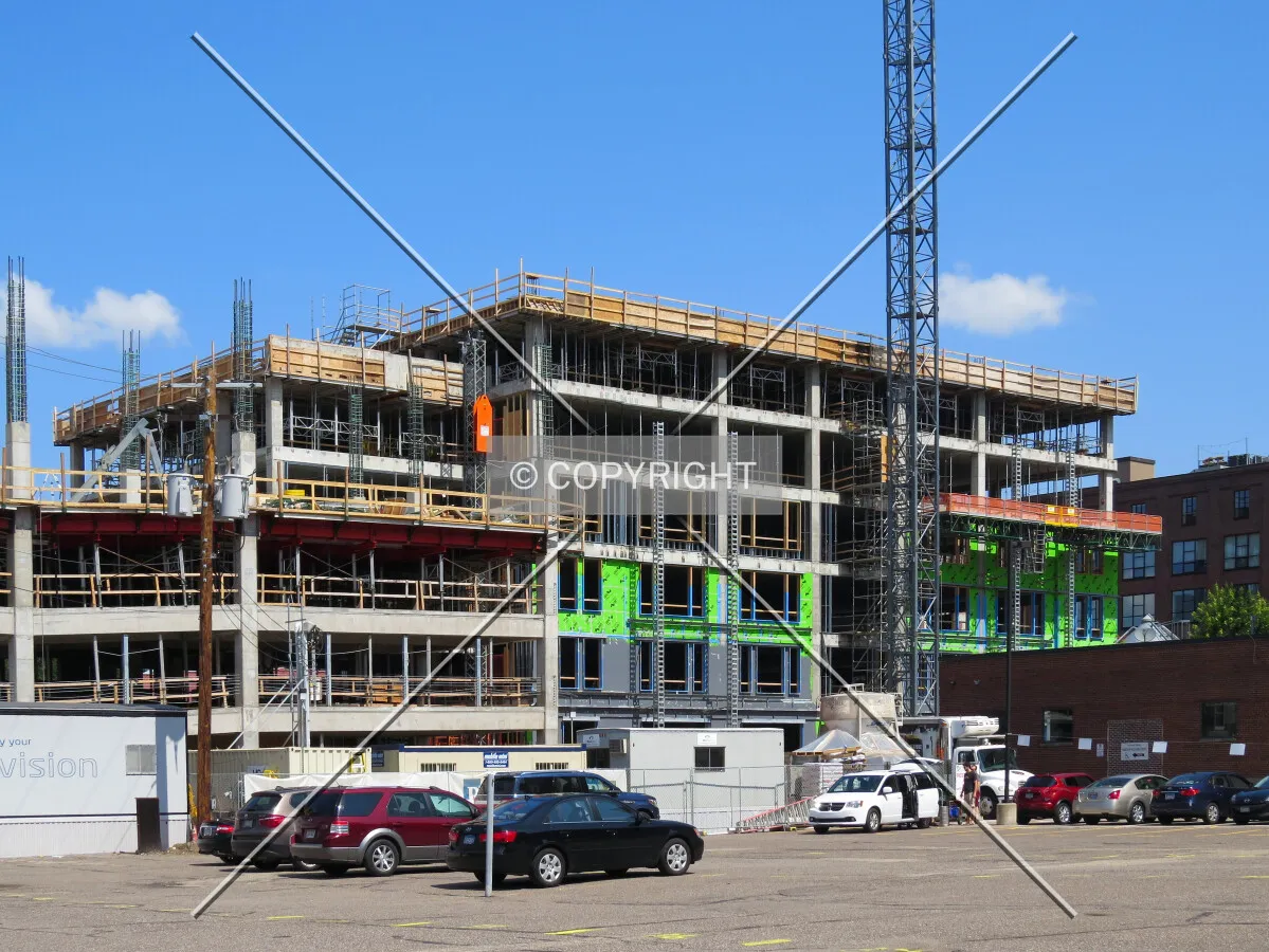 View to the north from 3rd Street North