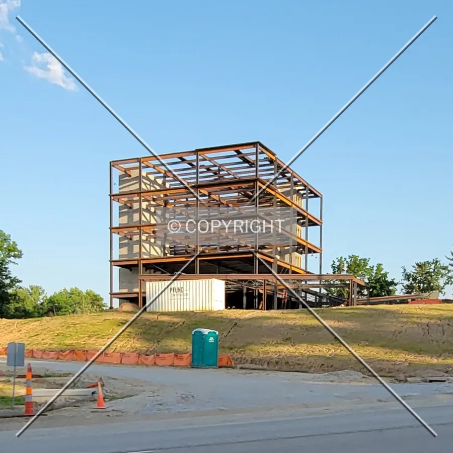 From the north during construction; June 12, 2021
