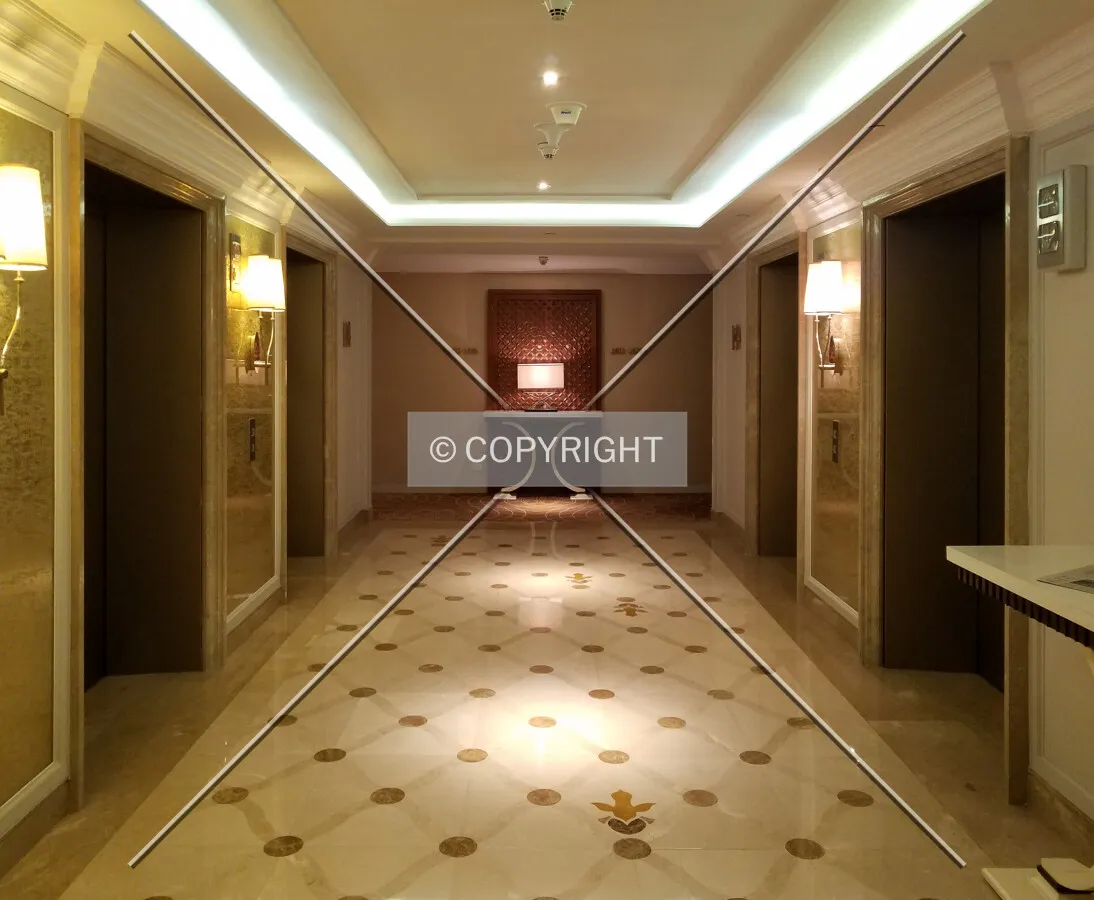 14th-floor elevator lobby; February 23, 2018