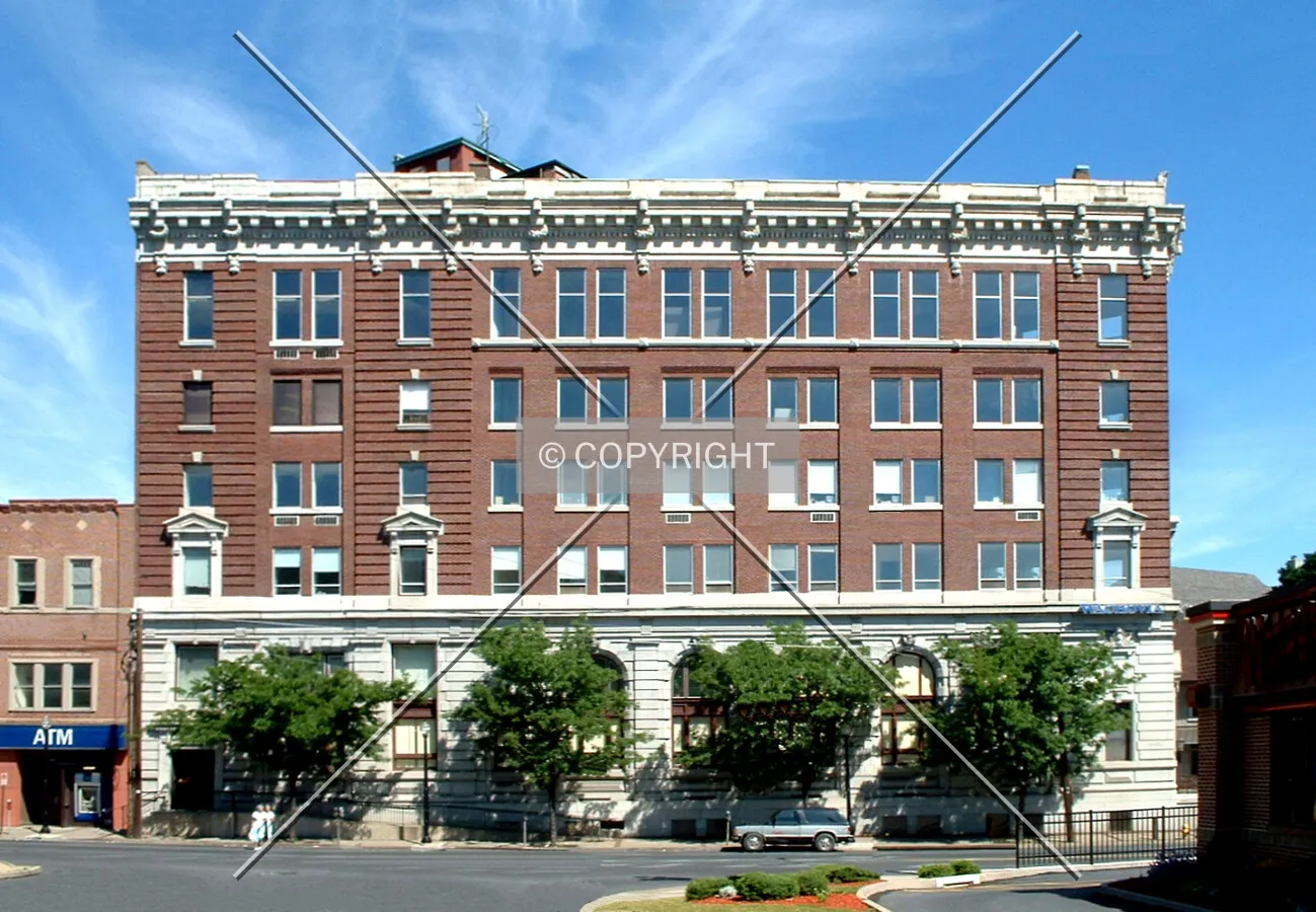 View from the southeast across Broadway