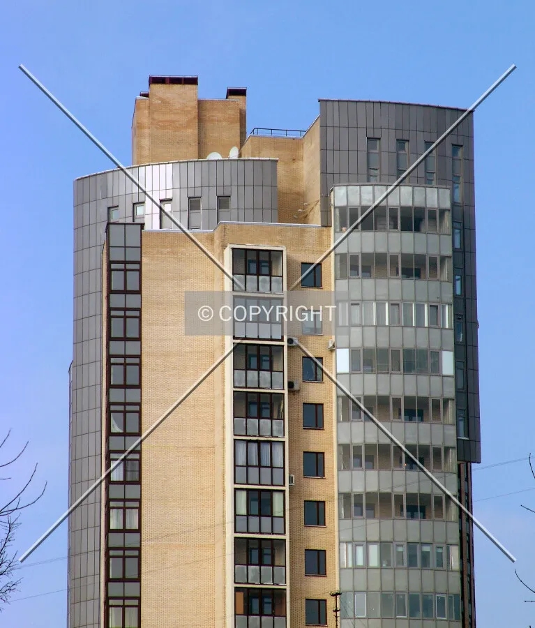 The upper floors of the southern section