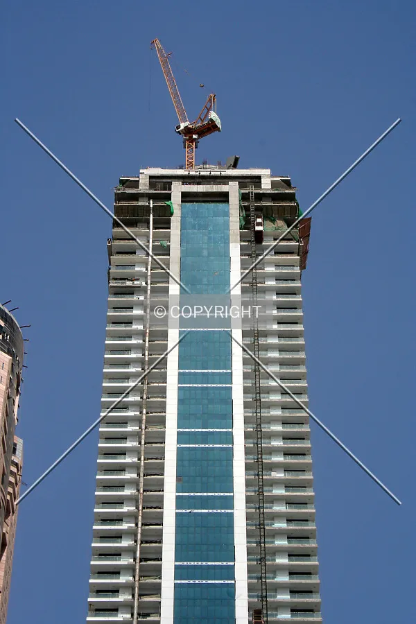 Looking up at the upper floors