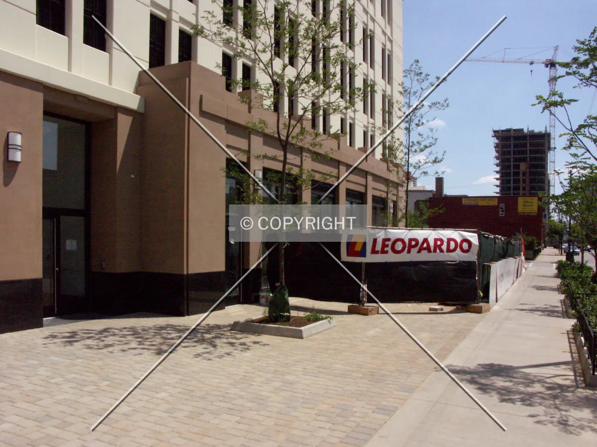 Base and plaza south of the entrance