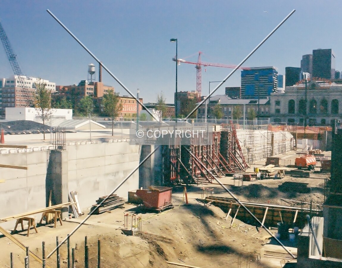 View of the foundation wall