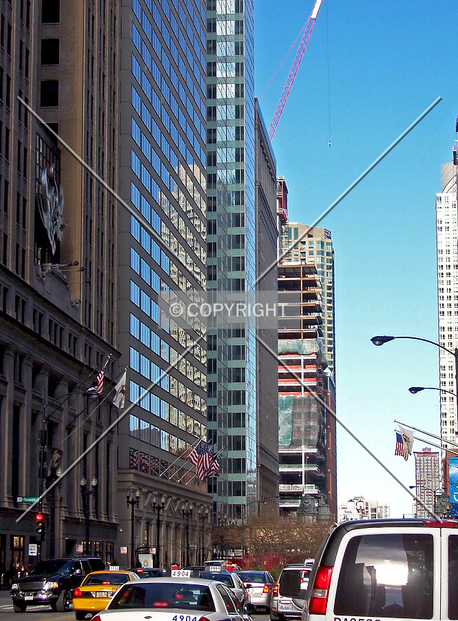 Looking north on LaSalle Street from City Hall