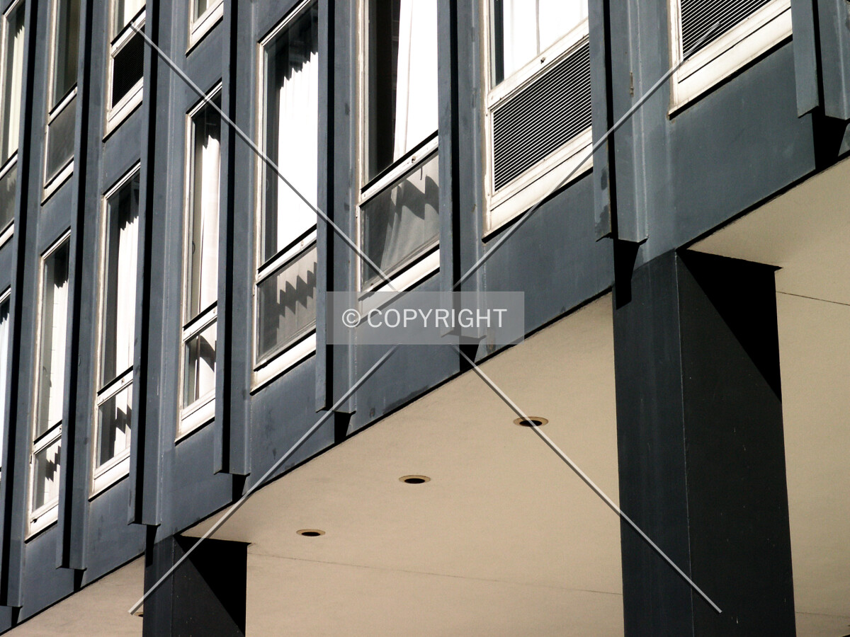 Detail of the lower facade