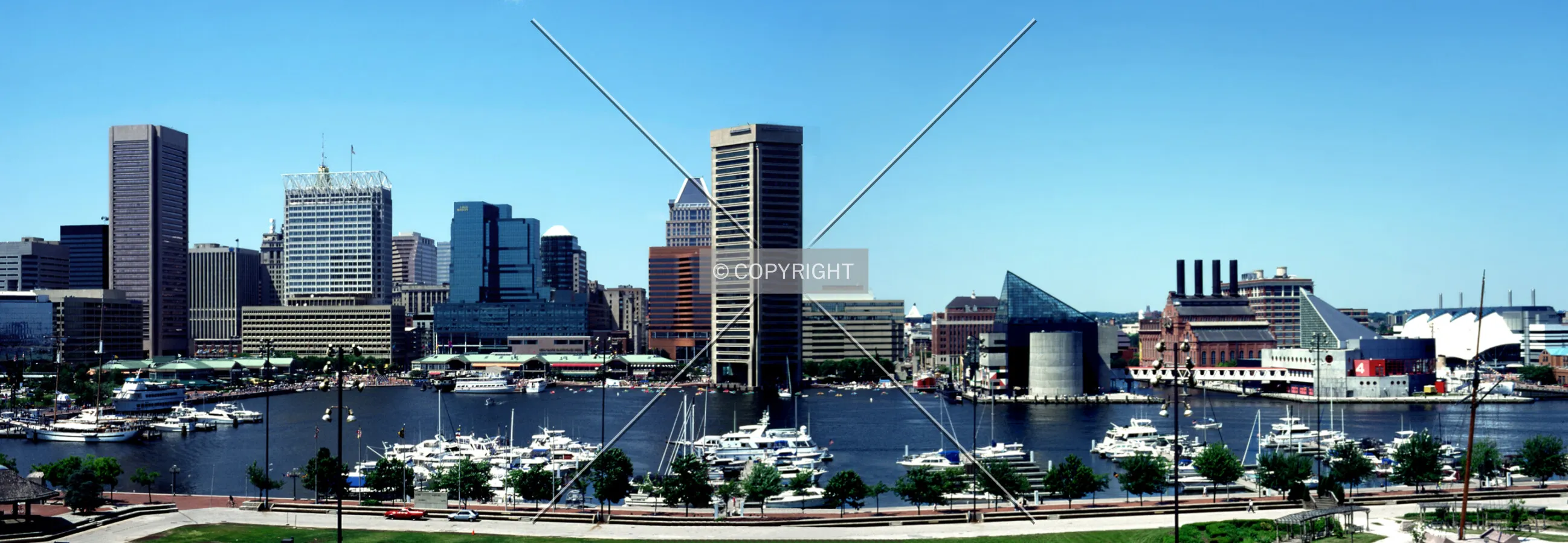 View from the south across the Inner Harbor