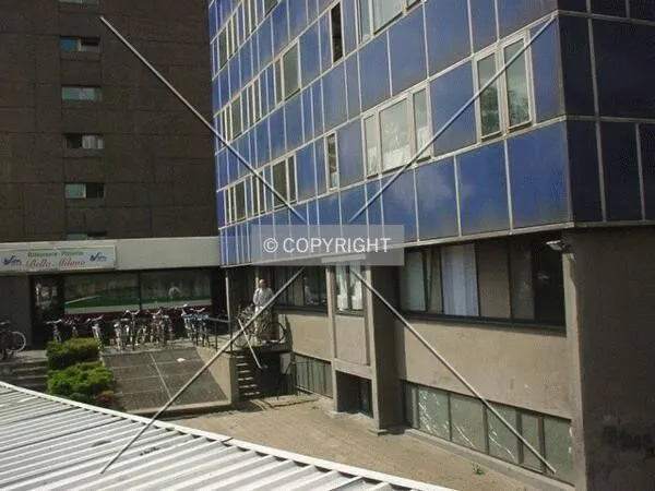 Near the entrance of Herkuleshochhaus