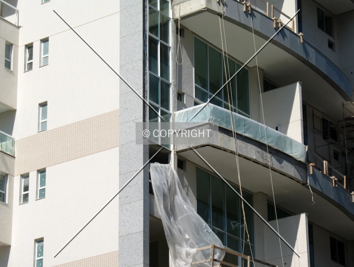 Cladding in the balconies is almost over