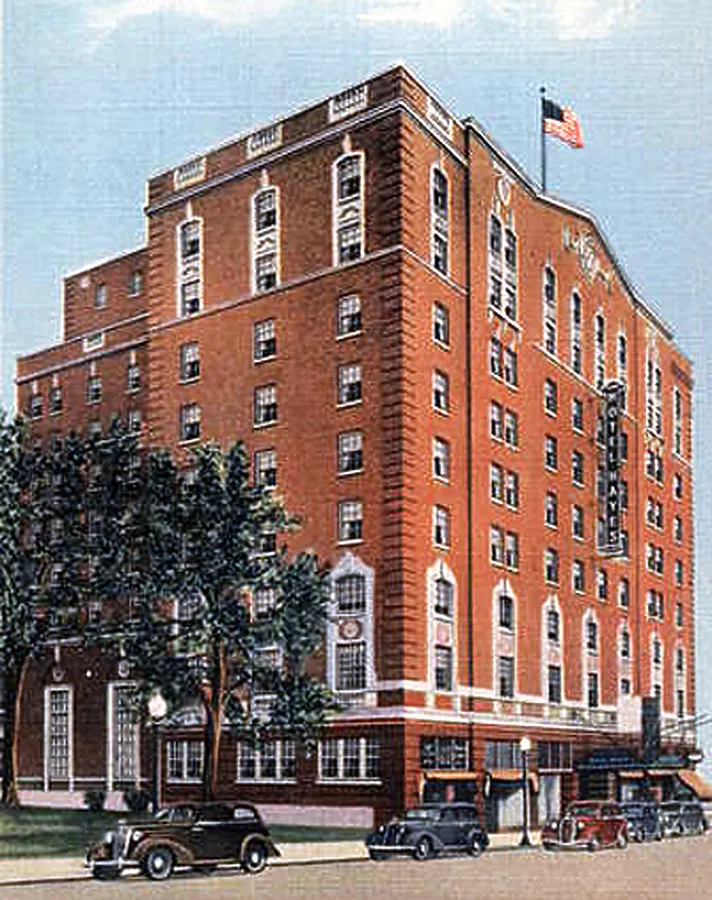 Vintage view from the southwest