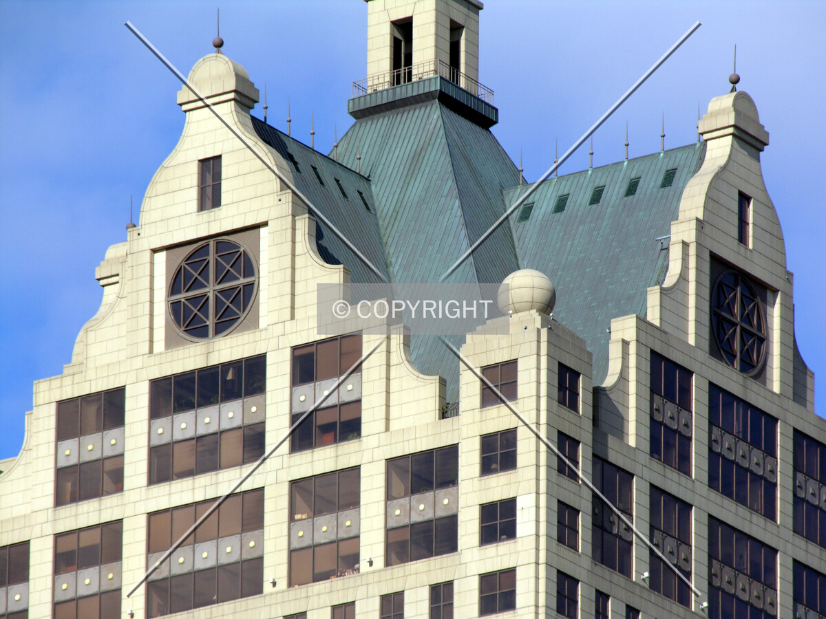 Detail of the upper floors