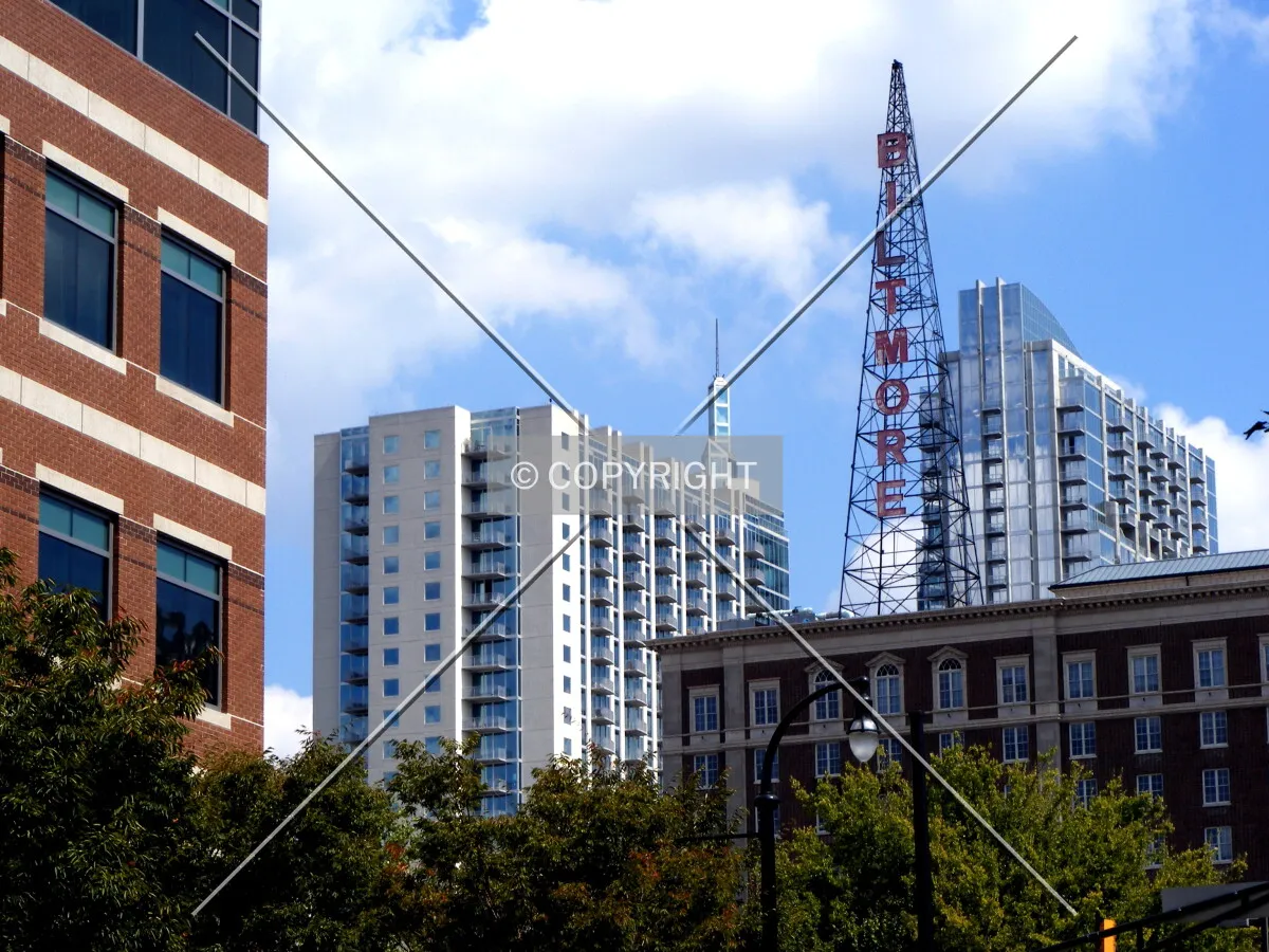Midtown scene from Tech Square showing Spire, Viewpoint and Biltmore Hotel