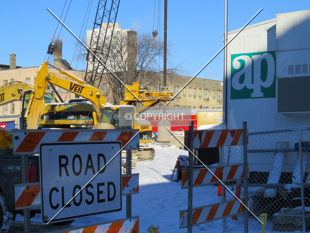 View into the site from LaSalle Avenue and West 14th Street