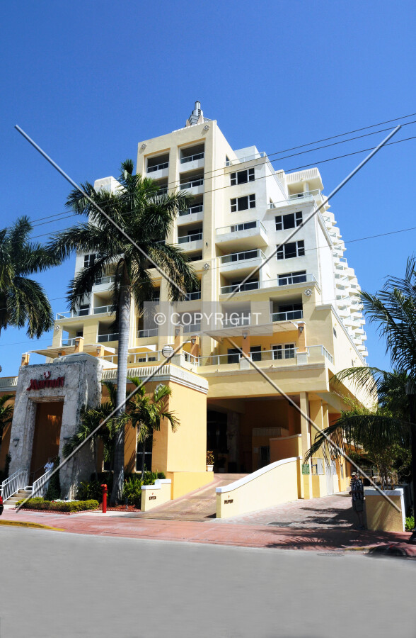 View from the west across Ocean Drive