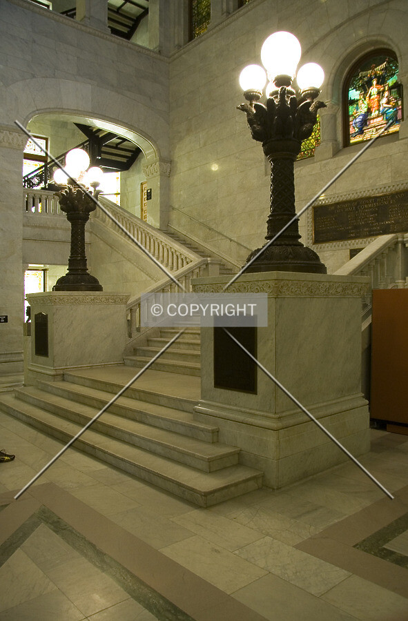 The inner atrium's main staircase