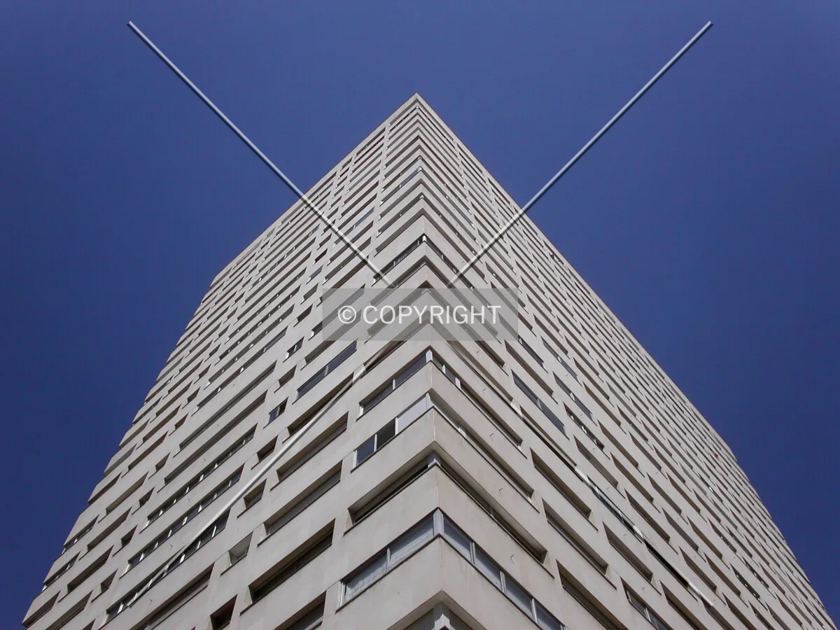 Looking up from the southwest