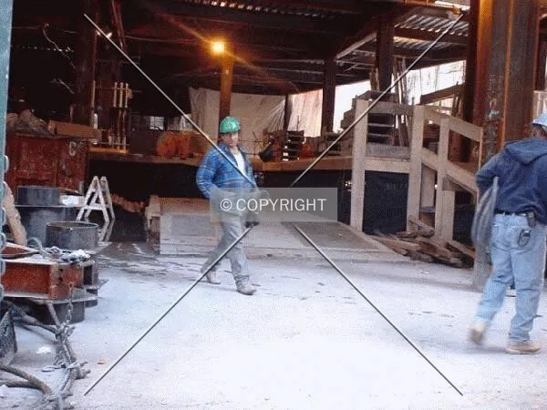 View from the street inside the construction site