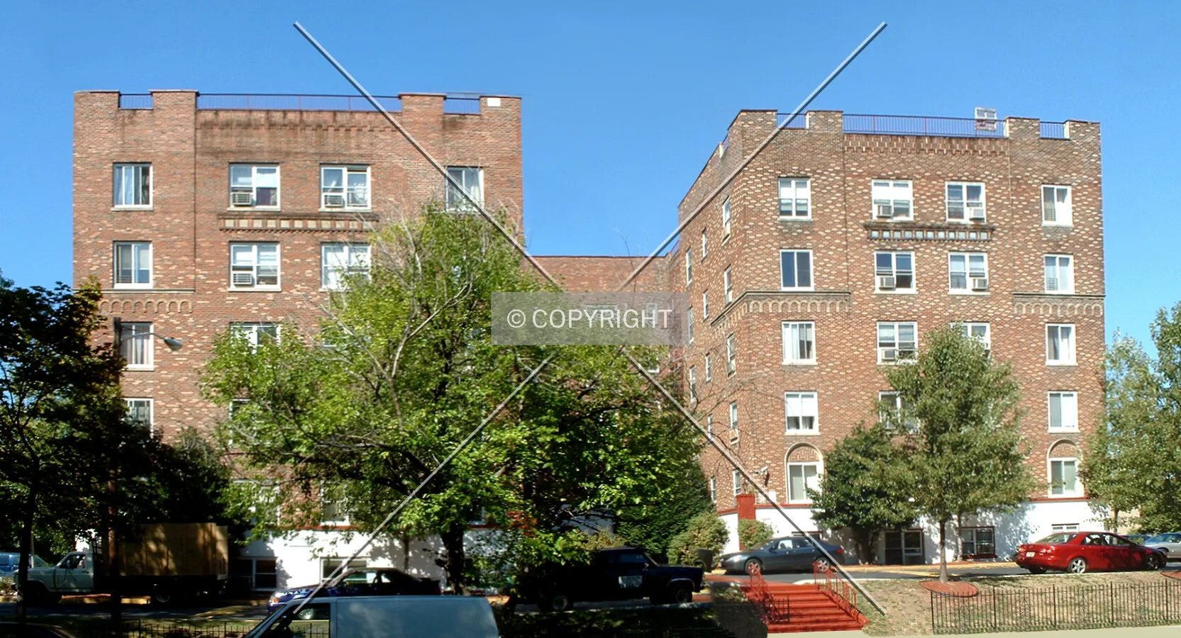 View from the southeast on Lincoln Avenue