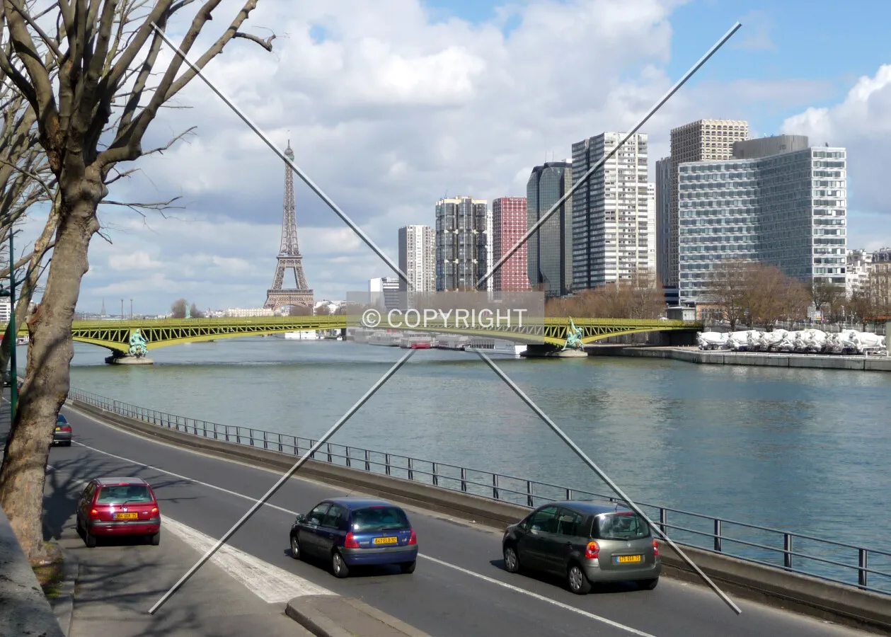View from across the River Seine