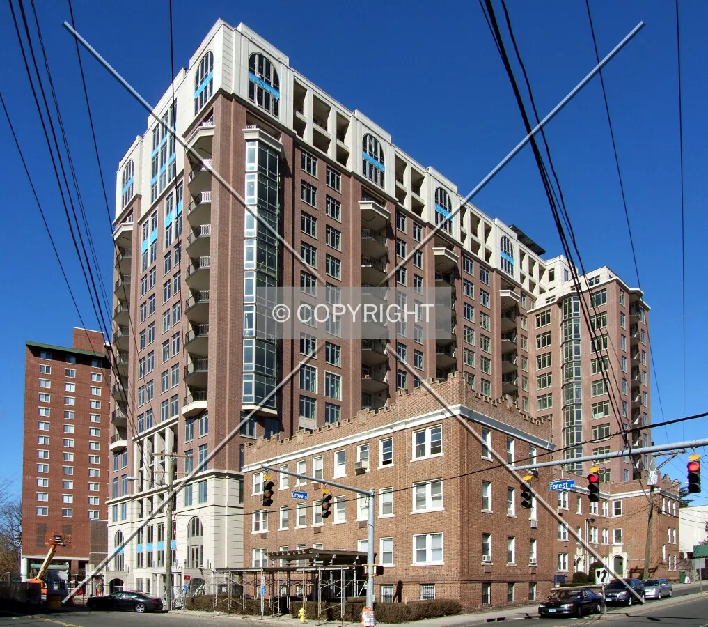 View from the southeast at Forest and Grove Streets