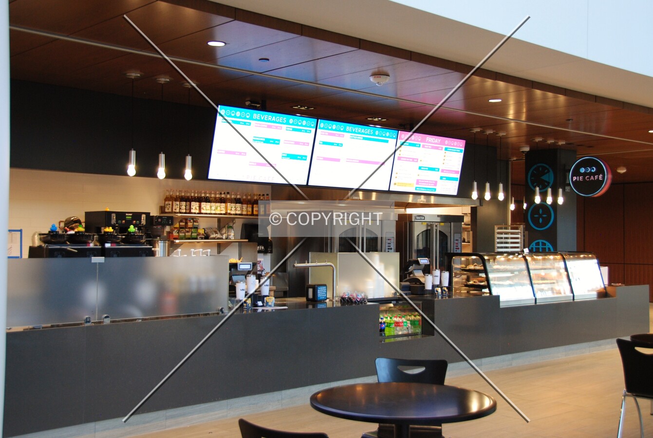 Counter and menu