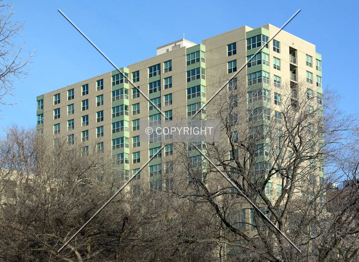 From the southeast in Veterans Park