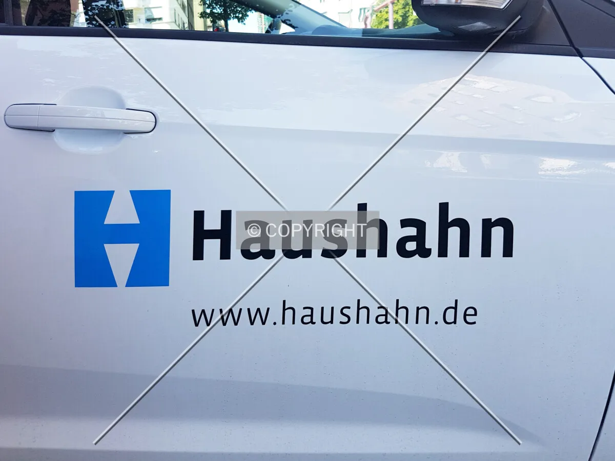 Haushahn Logo on a service car