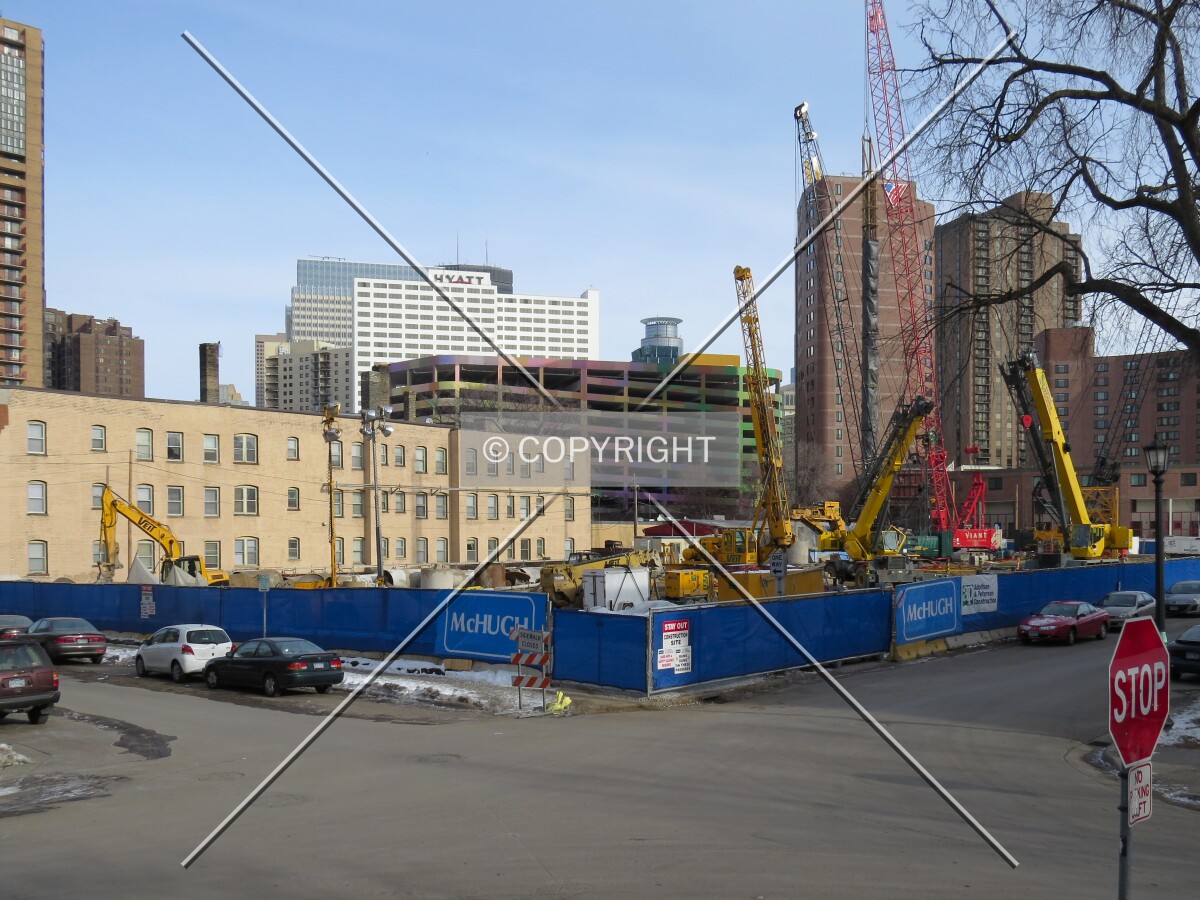 View to the northeast across Spruce Place and West 15th Street