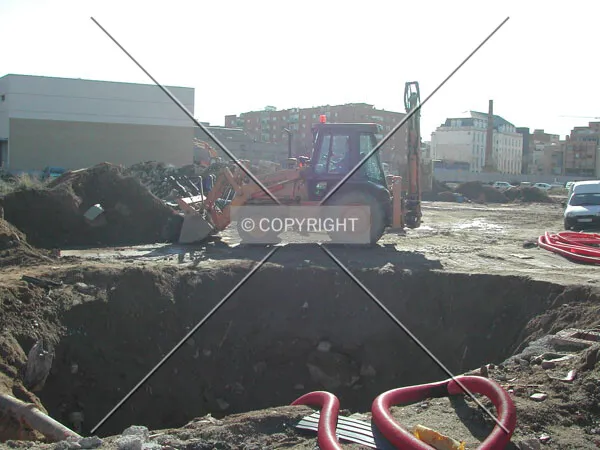 View of the construction site