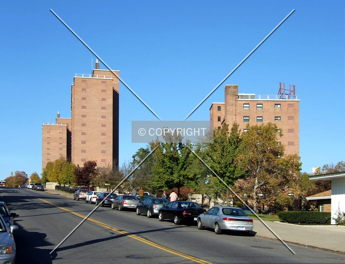 View from the southeast along Morton Avenue