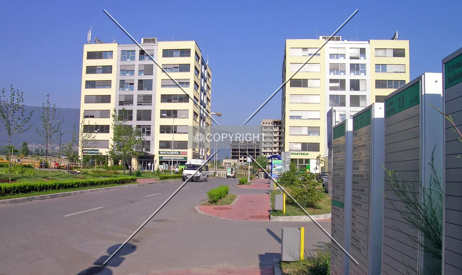 Additional eastern view of buildings 2 and 4