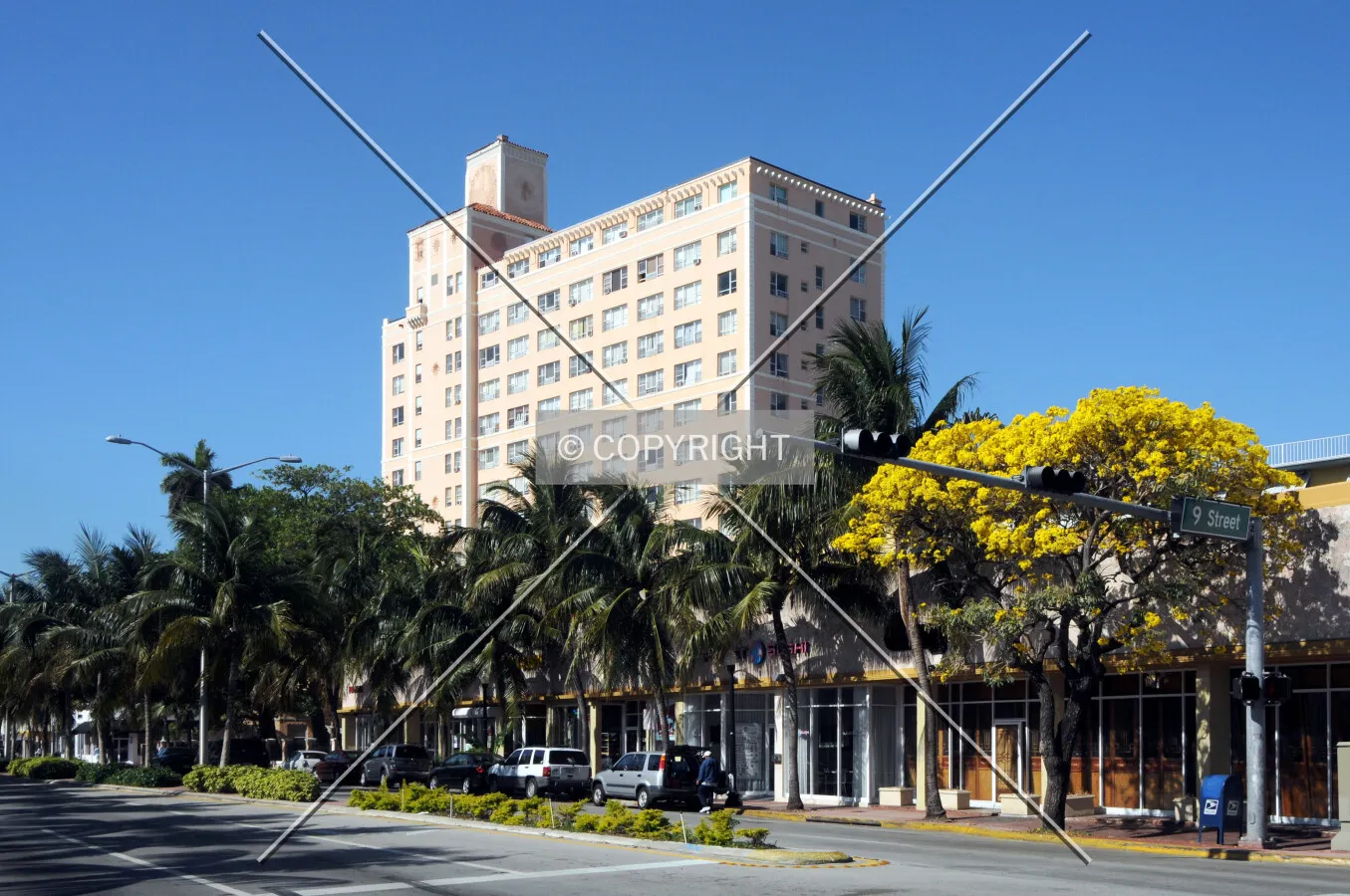 View from the northeast across Washington Avenue