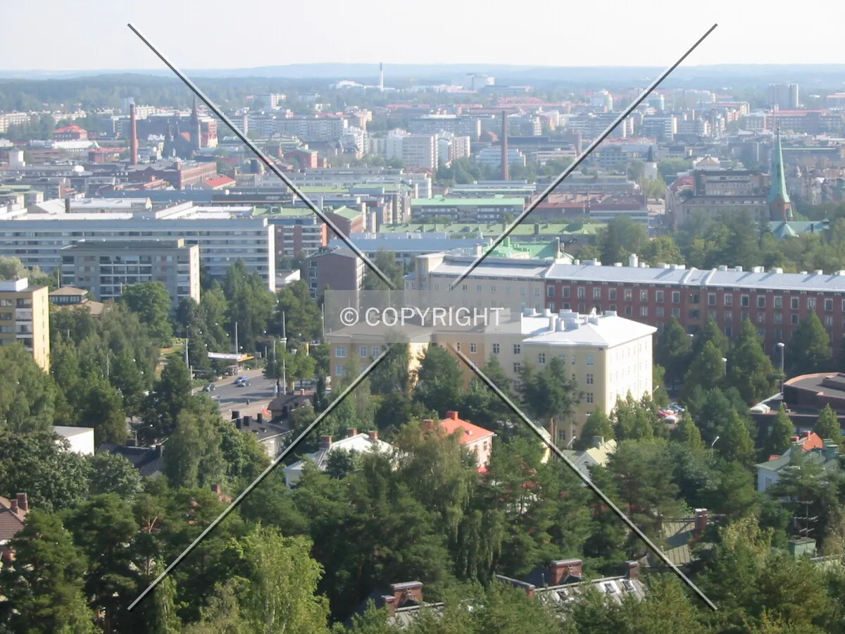 View towards downtown from Pyynikki observation tower