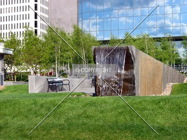 Water feature in the Bloch Cancer Survivors Park