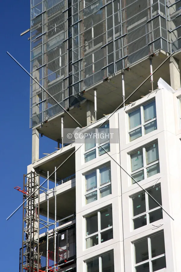 Façade progress on the west side