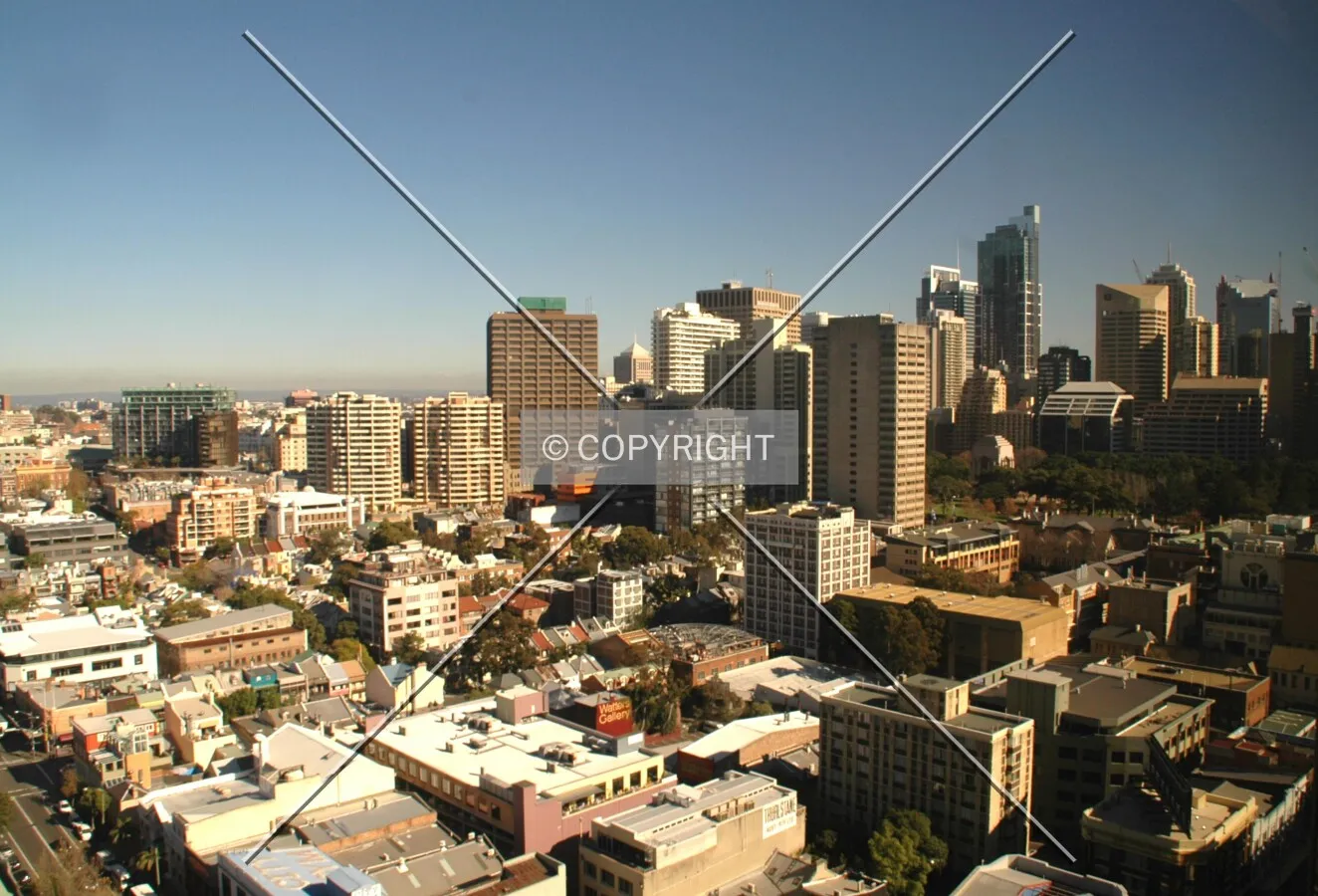 Elevated view over East Sydney