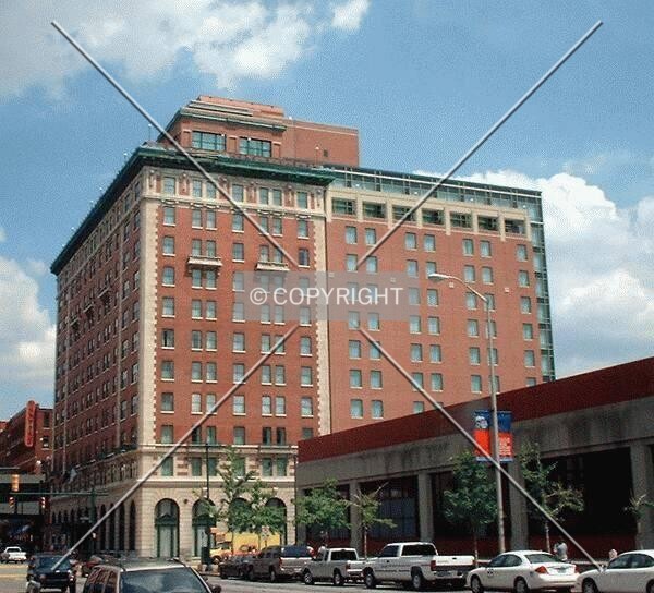 Northwest corner from Georgia Street, original building on left, 1990 addition on right