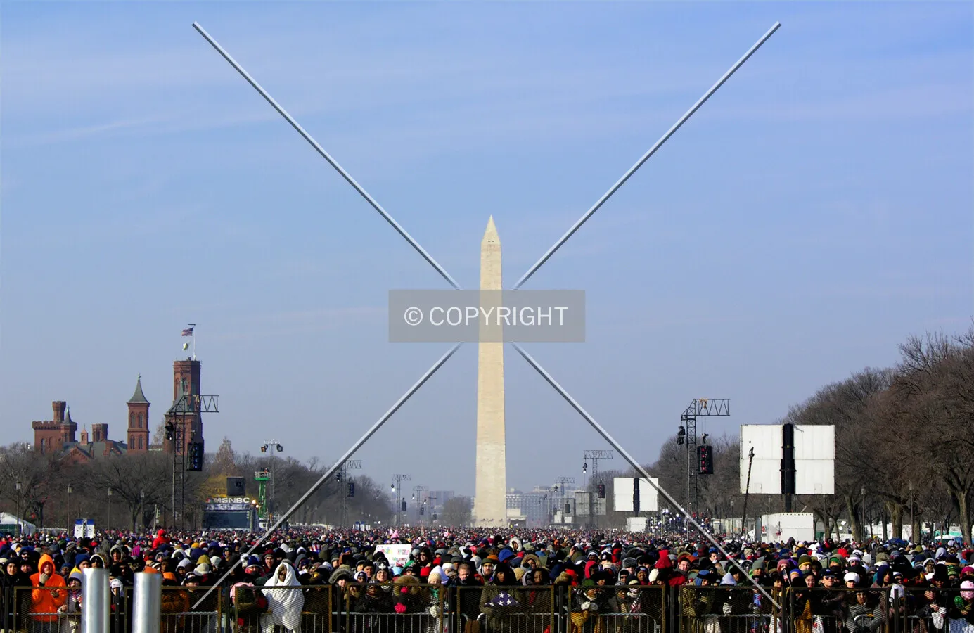 From the east during the inauguration ceremony for President Barack Obama