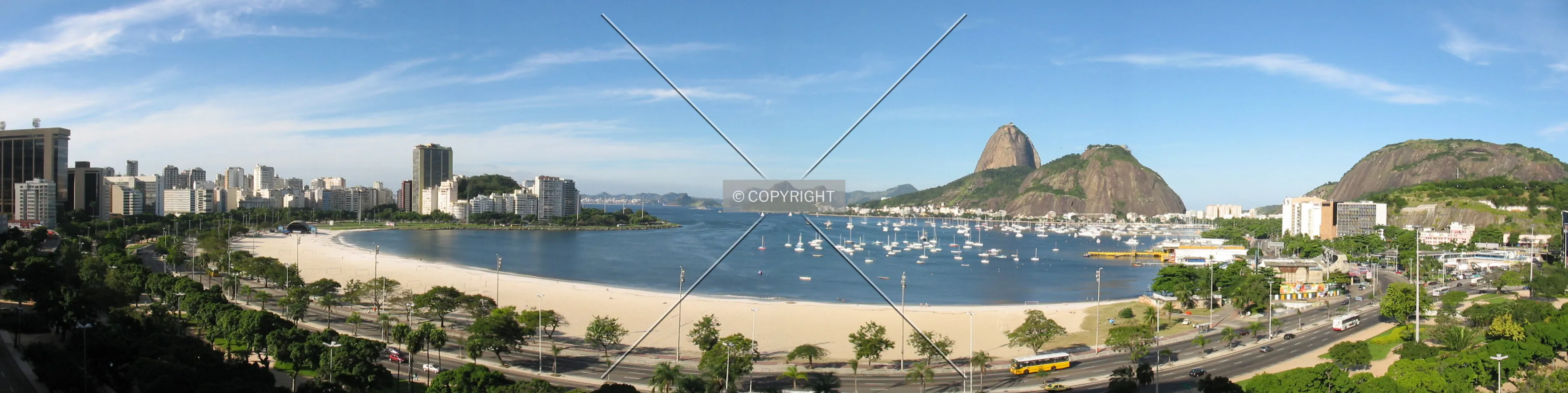 Panoramic view of Botafogo Bay