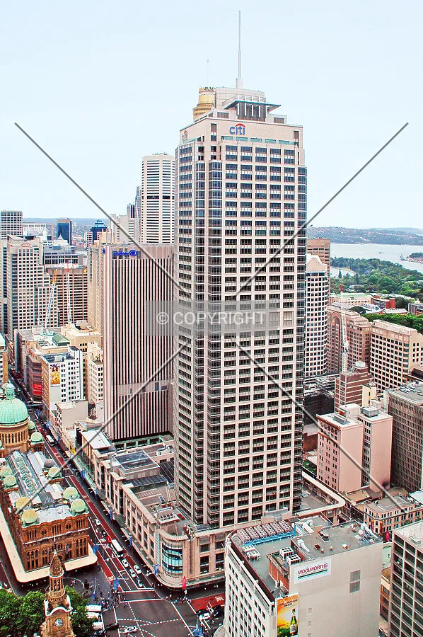 Elevated view from the southwest