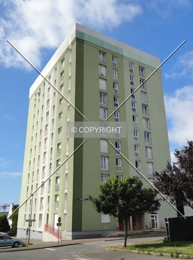 Corner view from the northeast.