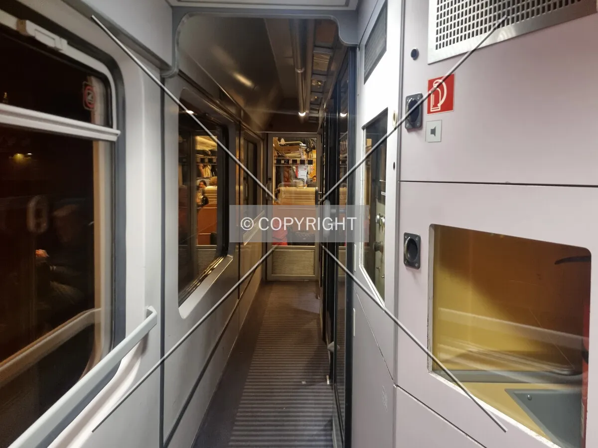 Inside a train