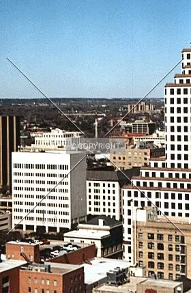 View from the 21st floor balcony of 301 Congress