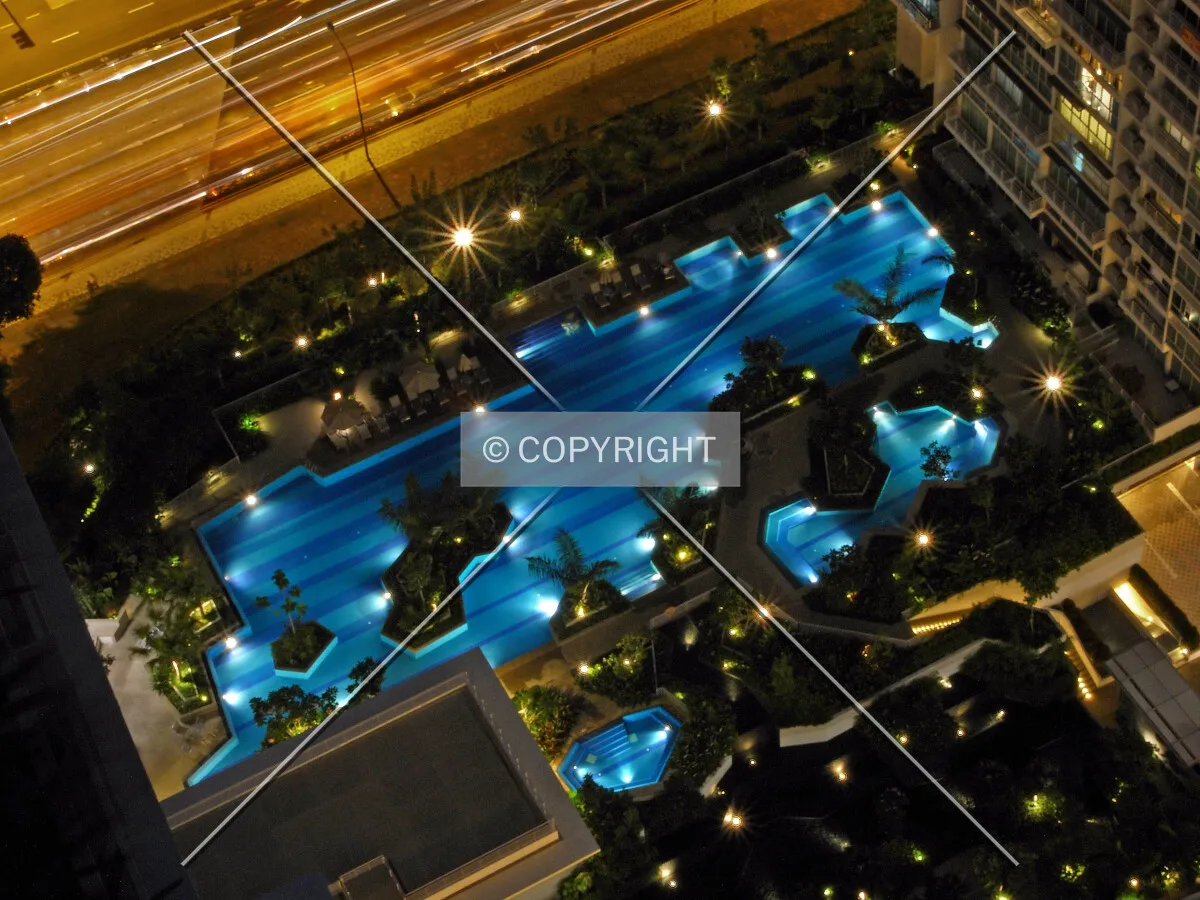 The pool as seen from the 41st floor