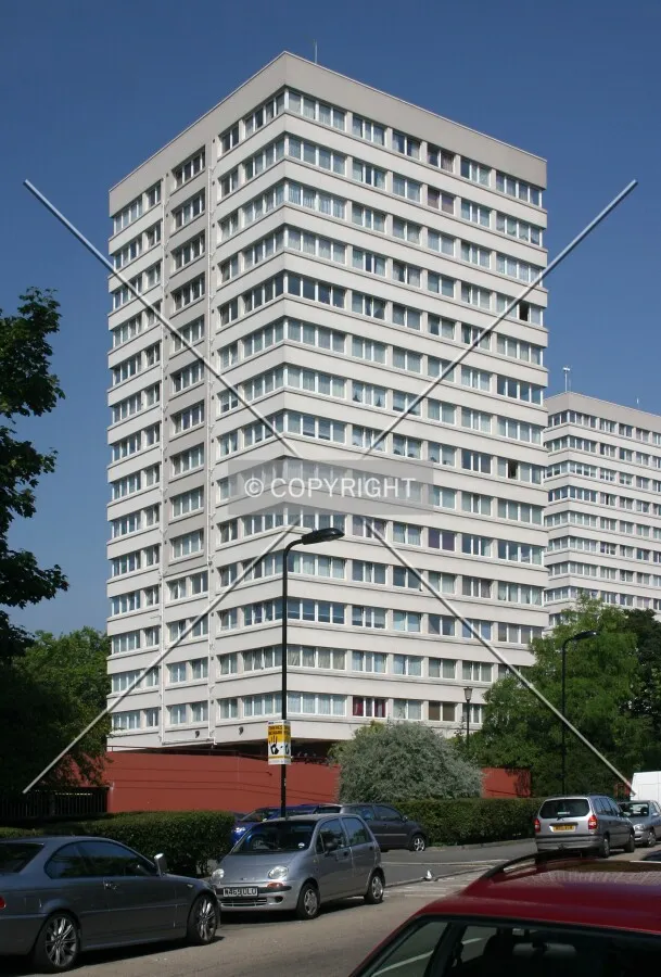 View northwest from Bethune Road