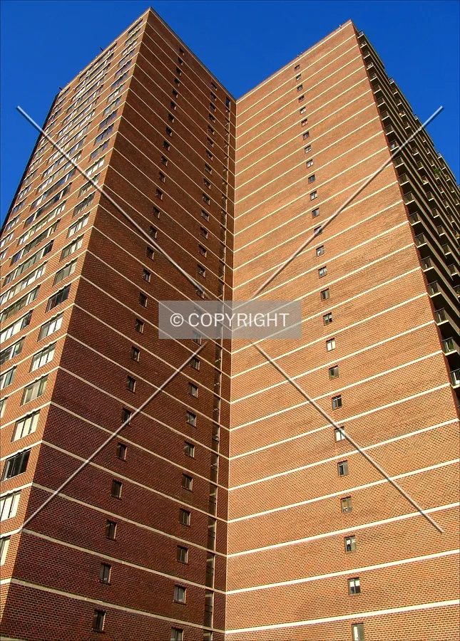 Looking up from the southwest