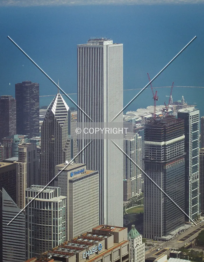 From the Willis Tower observation deck to the southwest; August 29, 2008