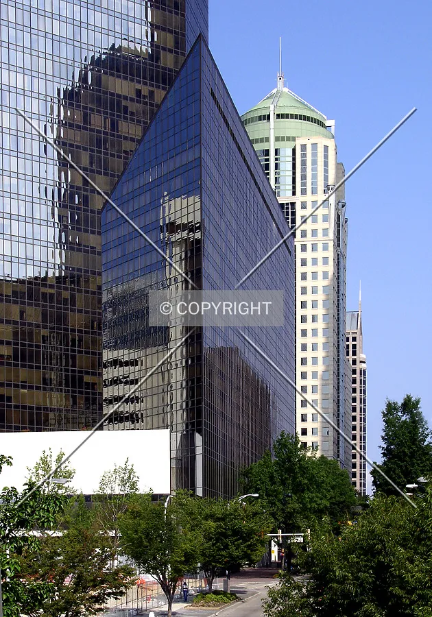 Looking southwest from the Charlotte Trolley Tracks