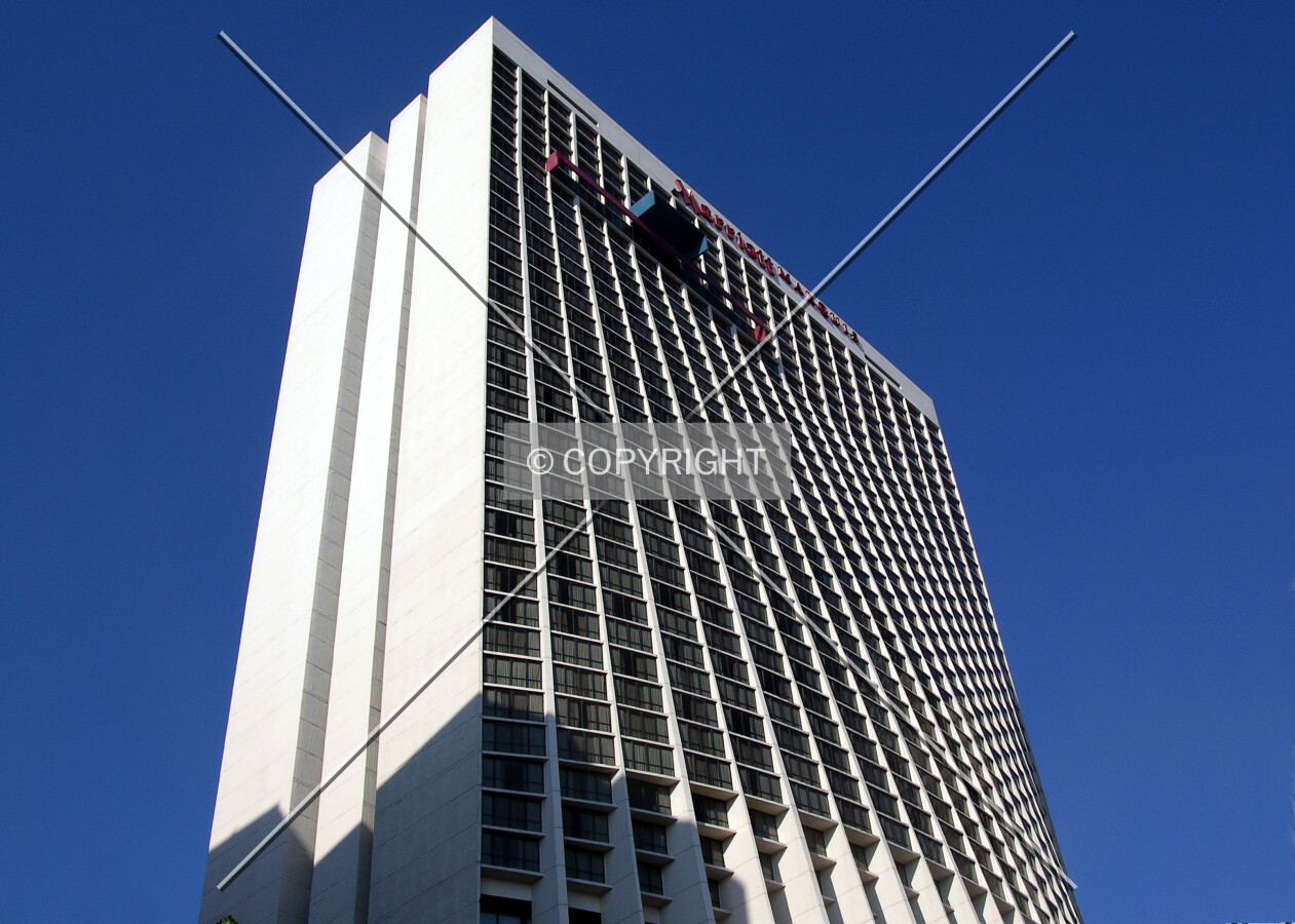 Looking up the northeast corner